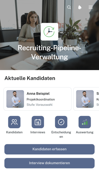 App zur Verwaltung des Bewerbungsprozesses