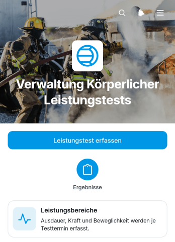 App zur Verwaltung von Feuerwehr-Leistungstests