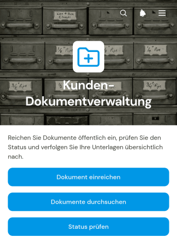 App zur Verwaltung von Kundendokumenten