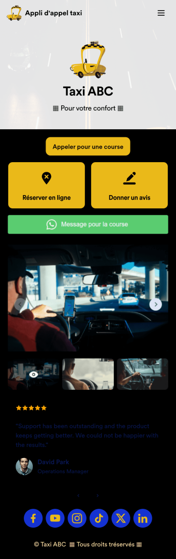 Appli d'appel taxi