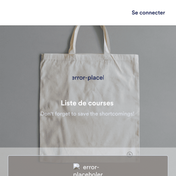 Appli de liste de courses Template