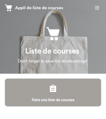 Appli de liste de courses