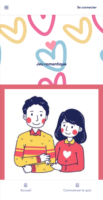Appli de quiz pour couples