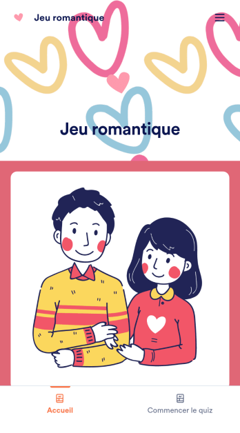 Appli de quiz pour couples