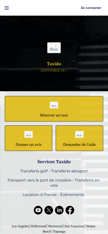 Appli de réservation de taxi Template