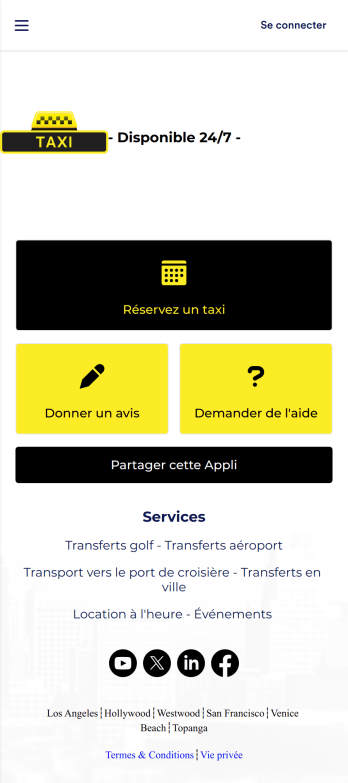 Appli pour pourboire de taxi