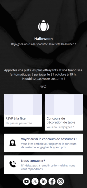 Appli RSVP Halloween