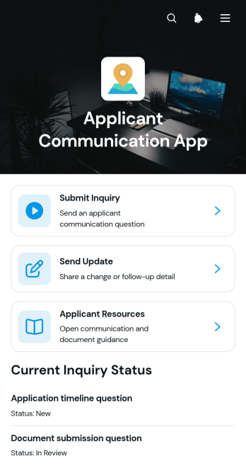 Applicant Communication App Template