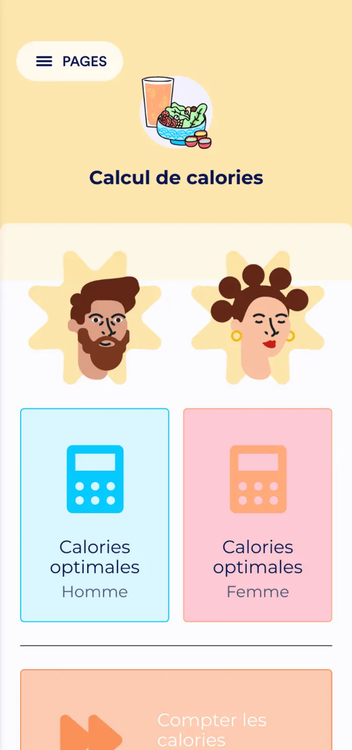 Application de calcul de calories