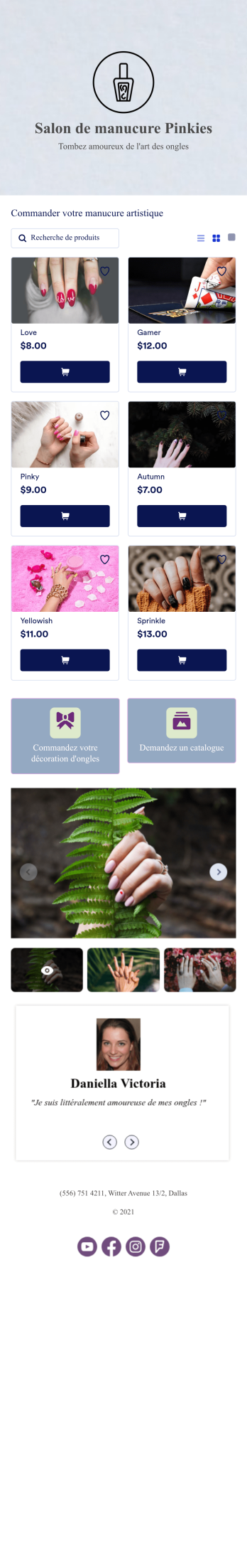 Application de catalogue de produits