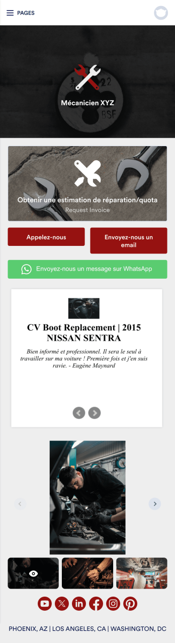 Application de guide du temps de travail des mécaniciens Template