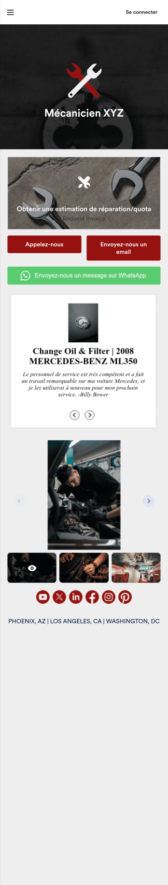 Application de guide du temps de travail des mécaniciens