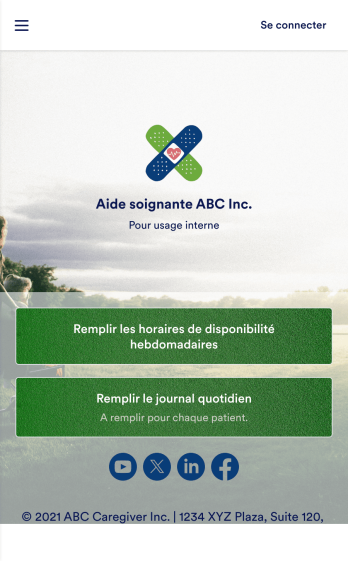 Application de journal quotidien des soignants