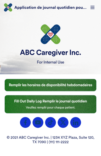 Application de journal quotidien pour les soignants