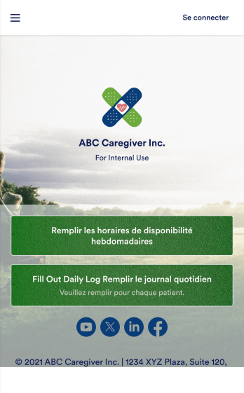 Application de journal quotidien pour les soignants