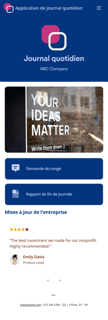 Application de journal quotidien