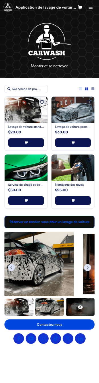Application de lavage voiture à domicile