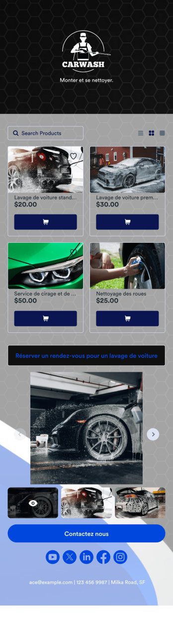 Application de lavage voiture à domicile