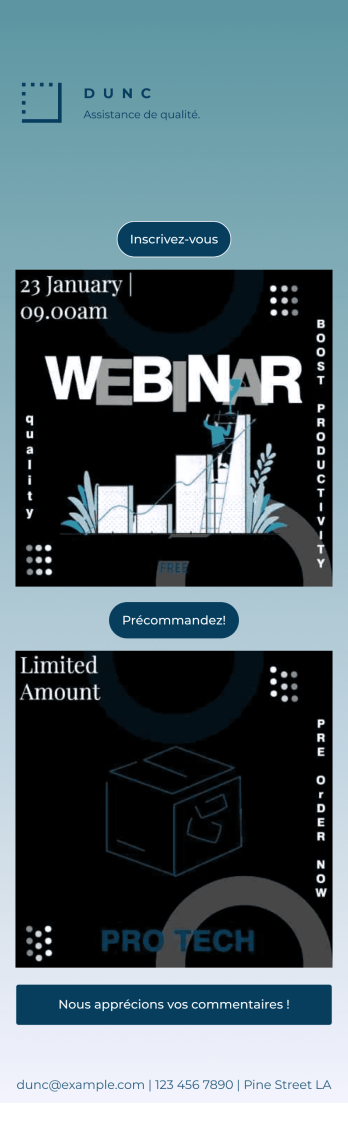 Application de lien bio Instagram pour les entreprises Template