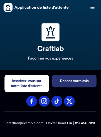 Application de liste d'attente