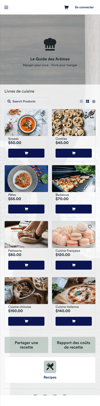 Application de liste de recettes