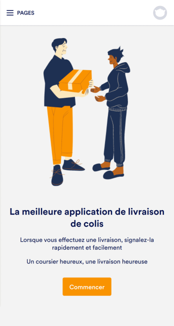 Application de livraison de colis Template