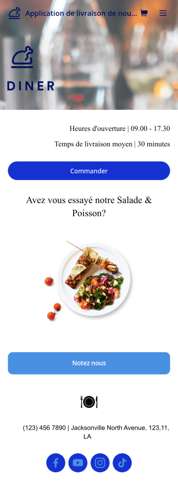 Application de livraison de nourriture