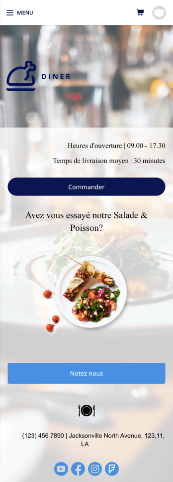 Application de livraison de nourriture Template