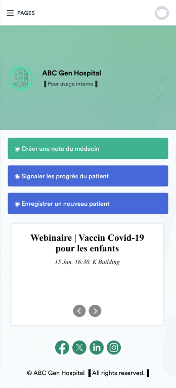 Application de note du médecin Template