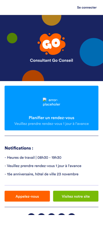 Application de planification Template