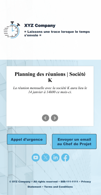 Application de Pointage des heures Template