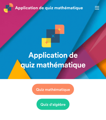 Application de quiz mathématique