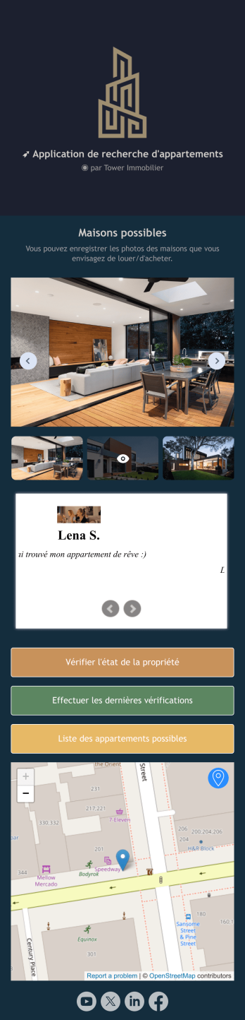 Application de recherche d'appartement Template