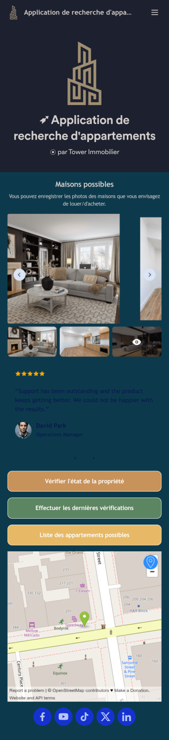 Application de recherche d'appartement