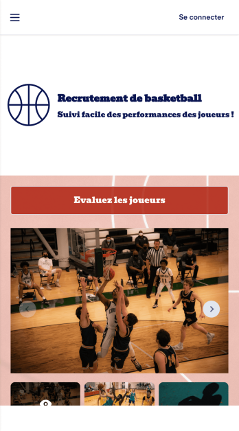 Application de recrutement de basketball