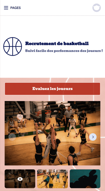 Application de recrutement de basketball Template