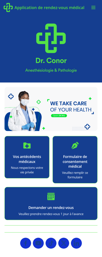 Application de rendez-vous médical