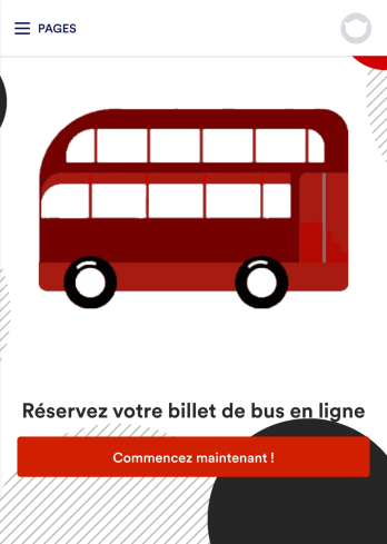 Application de réservation de billet de bus en ligne Template