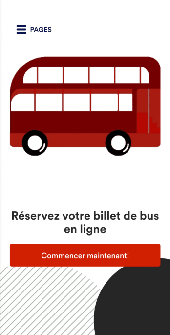 Application de réservation de billets de bus en ligne Template