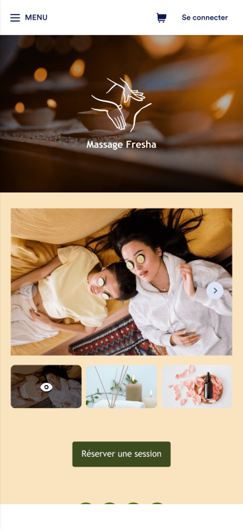 Application de réservation de massothérapeutes