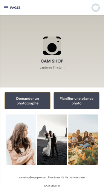 Application de réservation de photoshoot Template