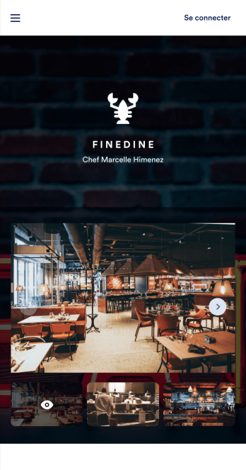 Application de réservation de table