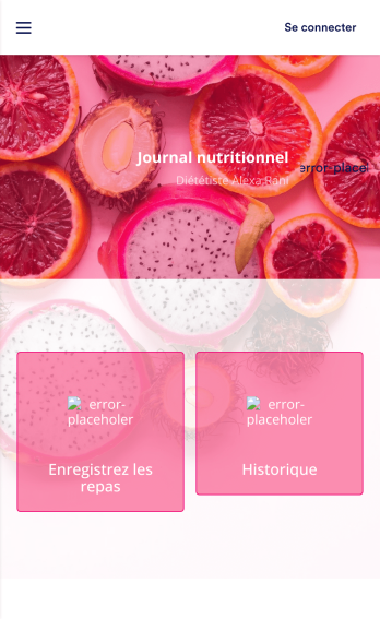 Application de suivi de la nutrition Template