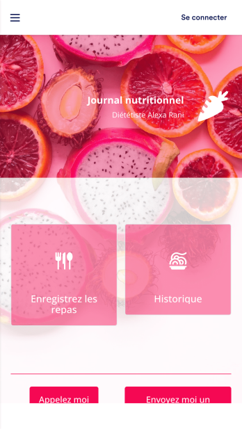 Application de suivi de la nutrition