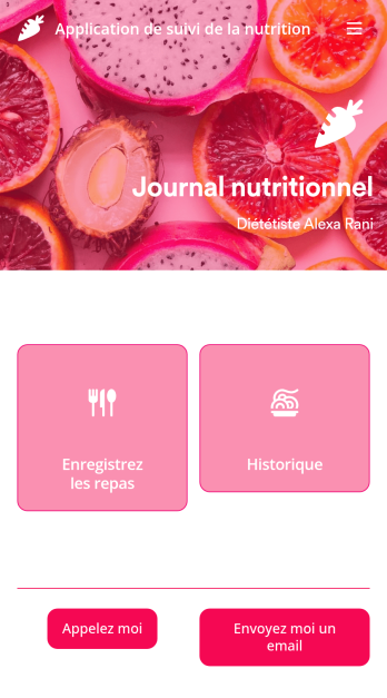 Application de suivi de la nutrition