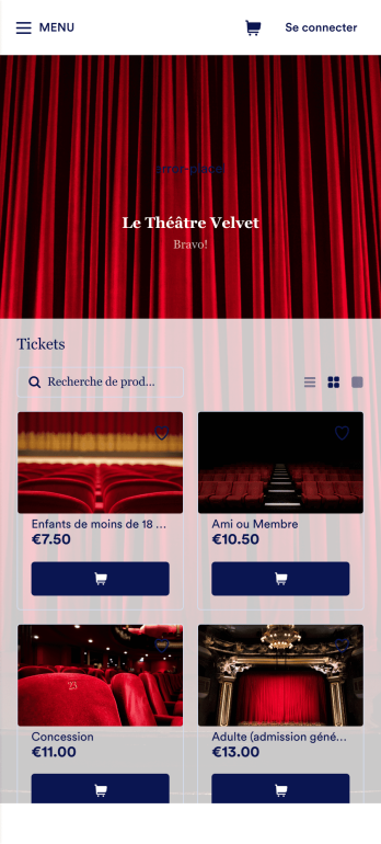 Application de vente de billets Template