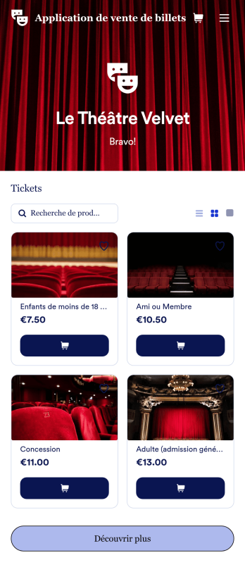Application de vente de billets
