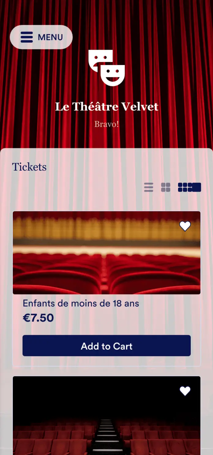 Application de vente de billets