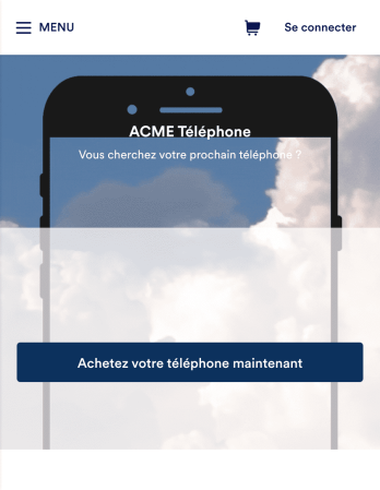 Application de vente de téléphones
