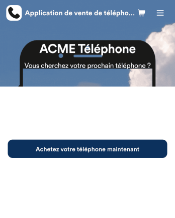 Application de vente de téléphones
